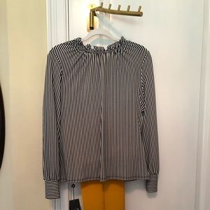 Adrianna Papell black n white shirt